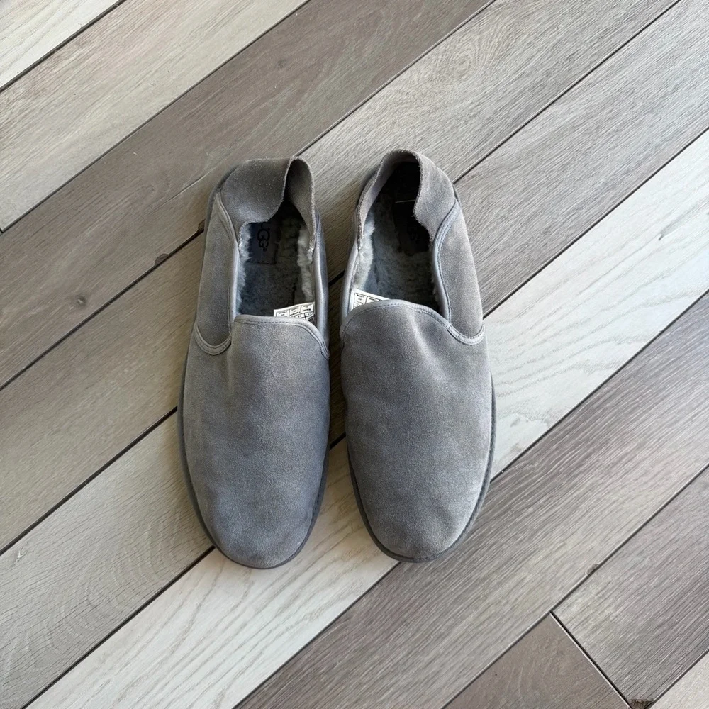 UGG Kenton slippers in a gray suede color (Men’s)
